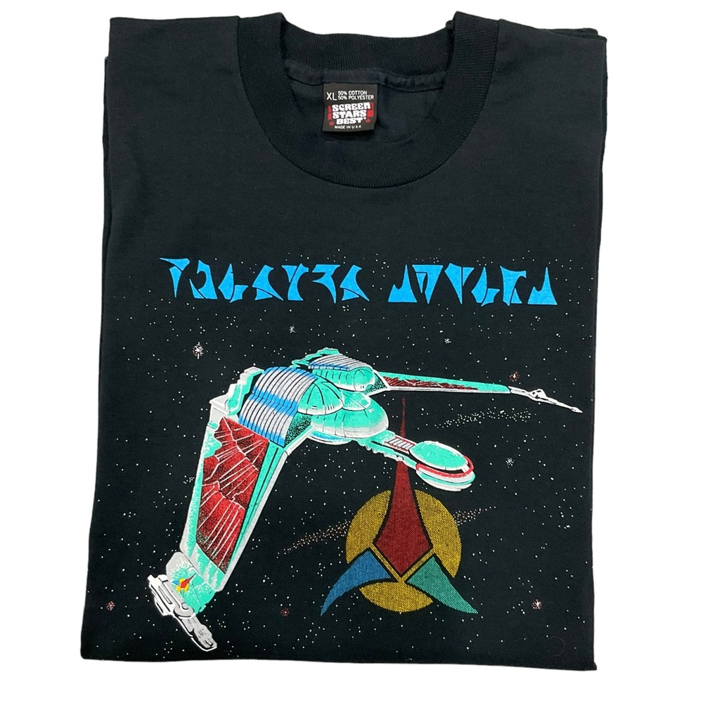 Vintage Star Trek Klingon Bird Of Prey Spaceship 90’s T-Shirt Next Gener…